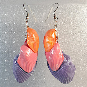 Shell Cascade Earrings - Sunset