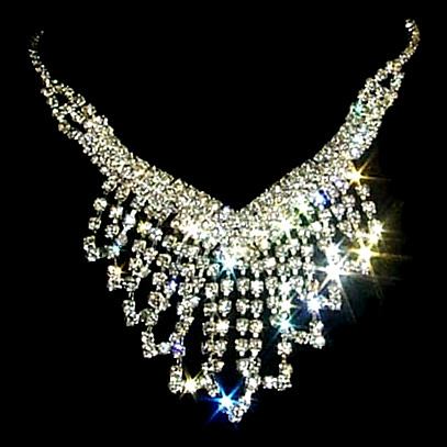 Nicole Rhinestone Waterfall Necklace