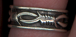 Sterling barbed wire ring