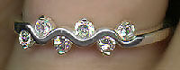 Sterling Crystal Waves Ring