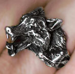 Sterling Wolf Ring