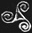 Sterling Triple Spiral Stud Earring