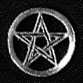 Sterling Large Pentacle Stud Earring