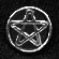 Sterling Small Pentacle Stud Earring