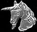 Sterling Unicorn Stud Earring