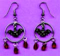 Bat or Spider Hoop Earrings