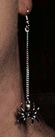 Pewter Charm on a Chain Earring